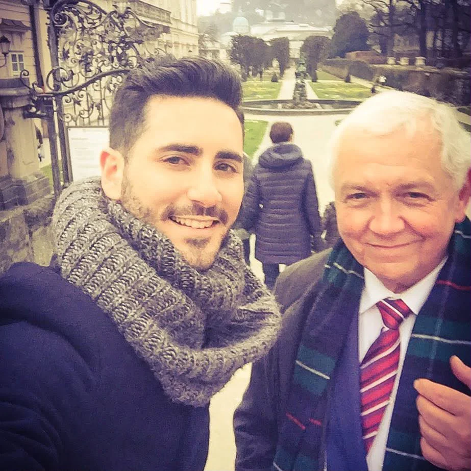 © Víctor Jiménez Díaz with Josef Hussek after auditioning for Salzburg Osterfestspiele (2016)