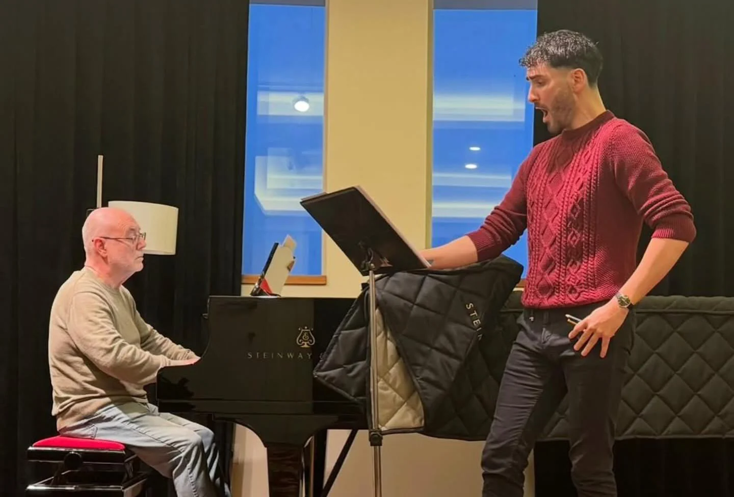 © Víctor Jiménez Díaz and Miquel Ortega rehearsing "Petjada de Dona"